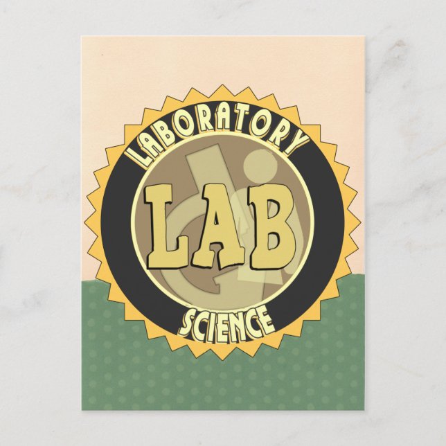LABRADOR ABZEICHEN LABOR WISSENSCHAFT POSTKARTE (Vorderseite)