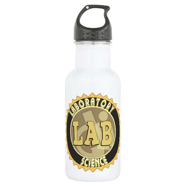 LABRADOR ABZEICHEN LABOR WISSENSCHAFT TRINKFLASCHE (Vorderseite)