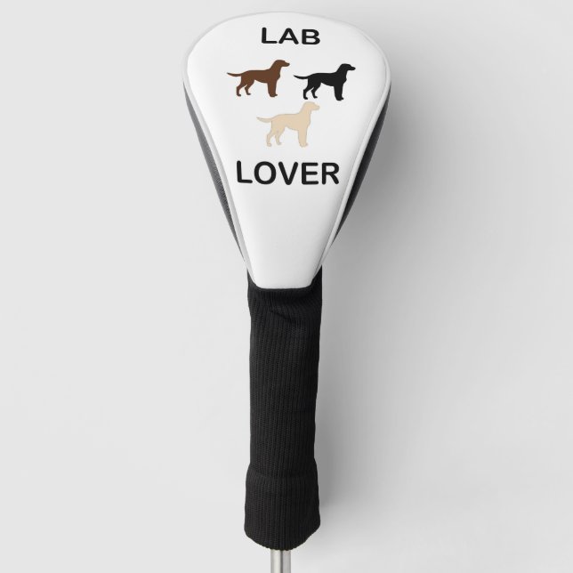 Labrador Alle Farben Silhouette Golf Headcover (Vorderseite)