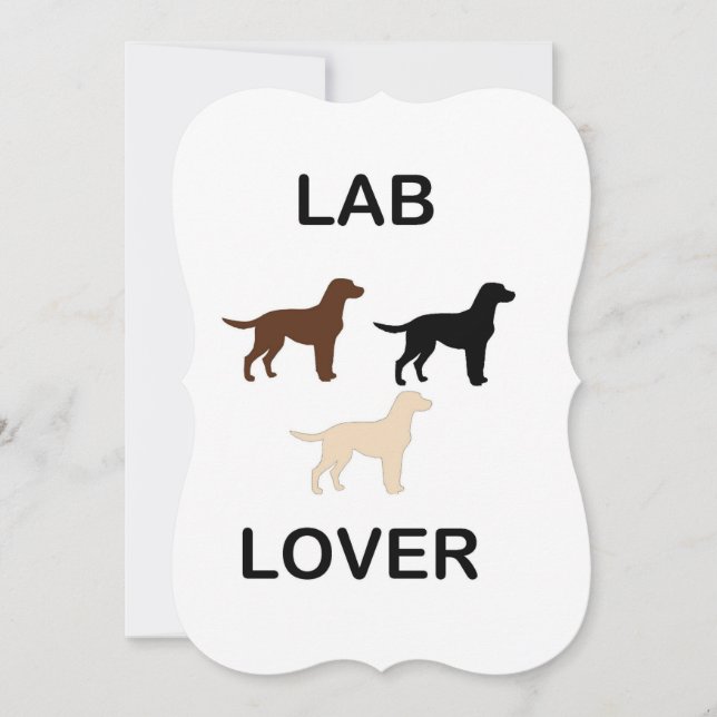Labrador Alle Farben Silhouette Mitteilungskarte (Vorderseite)