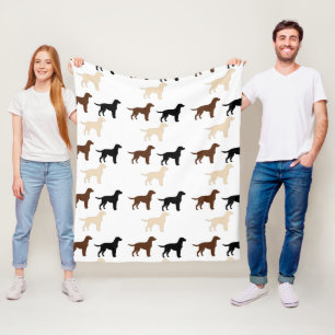 Labrador alle Silhouetten Fleecedecke