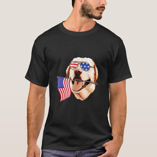 Labrador American Flag Patriotic Labrador T-Shirt (Vorderseite)