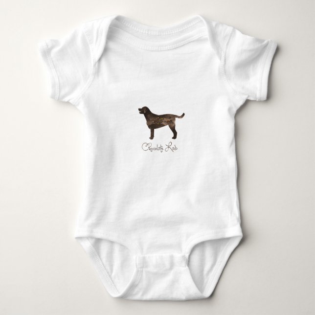 Labrador-Aquarelldesign Baby Strampler (Vorderseite)