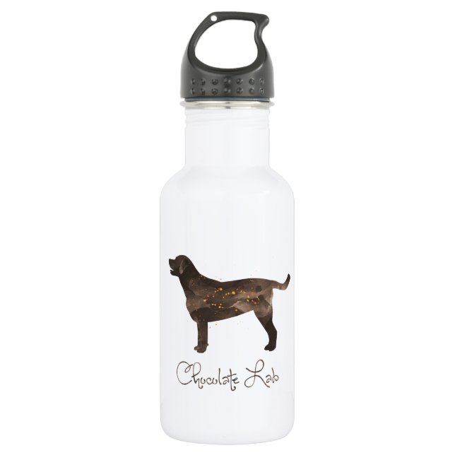 Labrador-Aquarelldesign Trinkflasche (Vorderseite)