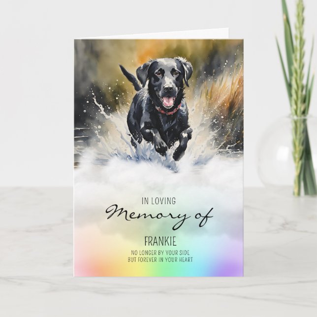 Labrador Aquarellhund-Beileid Karte (Vorderseite)