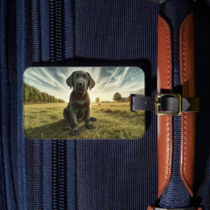 Labrador auf einem Bauernhof Individueller Gepäcka Gepäckanhänger