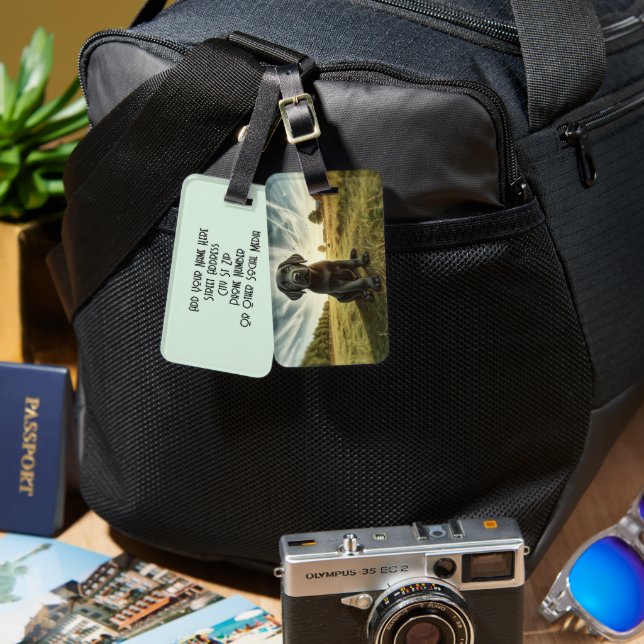 Labrador auf einem benutzerdefinierten Gepäckanhän Gepäckanhänger (Vorderseite & Rückseite)