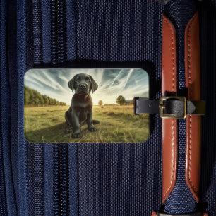 Labrador auf einem benutzerdefinierten Gepäckanhän Gepäckanhänger