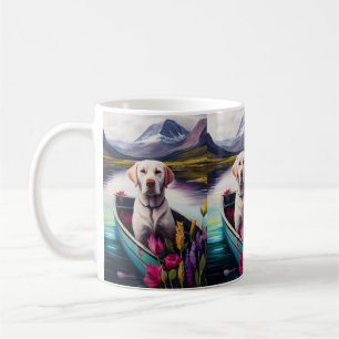 Labrador auf einem Paddel: Ein landschaftliches Ab Kaffeetasse