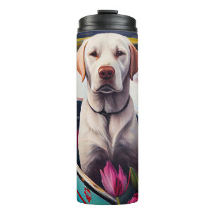 Labrador auf einem Paddel: Ein landschaftliches Ab Thermosbecher
