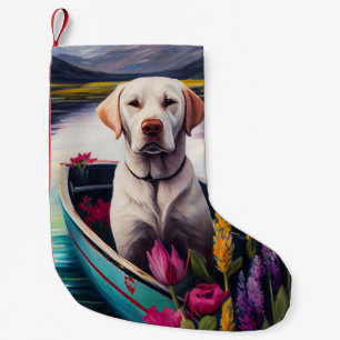 Labrador auf einem Paddle: Ein Landschaftliches Ab Kleiner Weihnachtsstrumpf