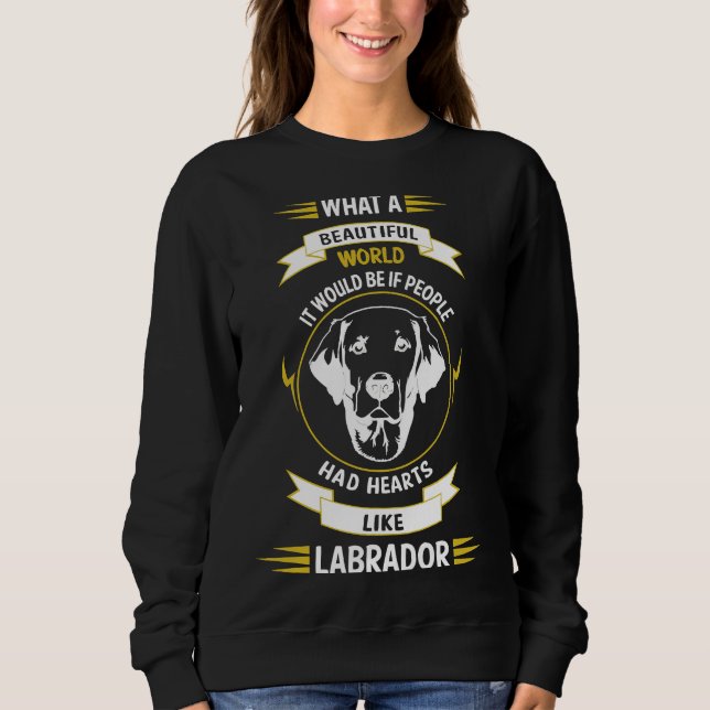 Labrador-Aufkleber Sweatshirt (Vorderseite)