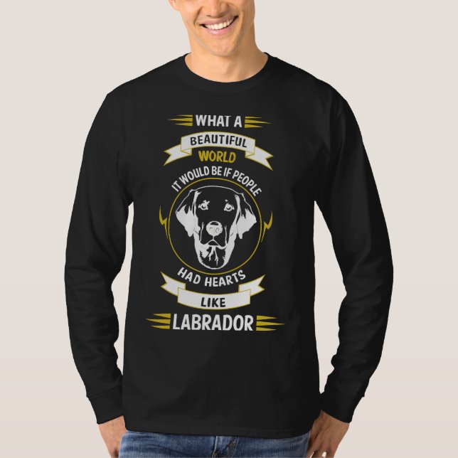 Labrador-Aufkleber T-Shirt (Vorderseite)