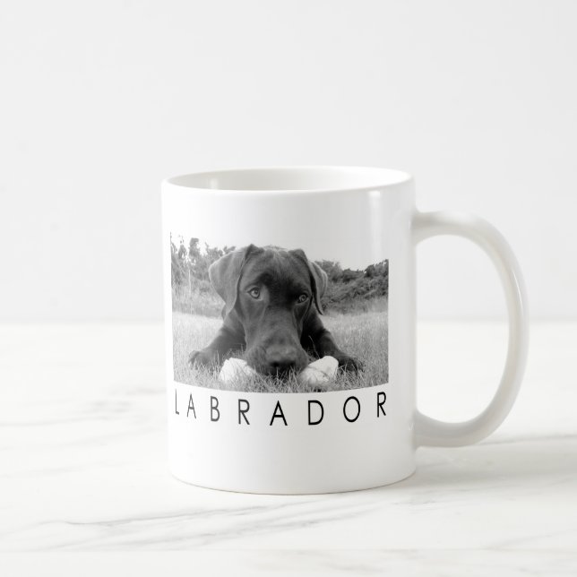 Labrador B&W Kaffeetasse (Rechts)
