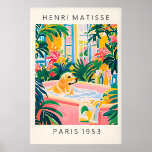 Labrador Badezimmer-Kunstposter im Stil von Matiss Poster