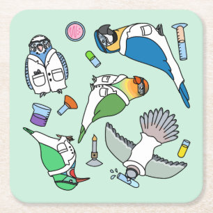 Labrador Birds - Ornithologie Rechteckiger Pappuntersetzer