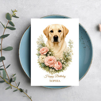 Labrador-Blumenporträt Karte