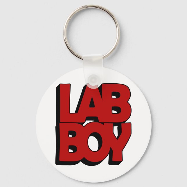 LABRADOR BOY BIG RED LABORATORY SCHLÜSSELANHÄNGER (Vorderseite)