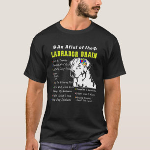 Labrador Brain Black Yellow Chocolate Labrador T-Shirt