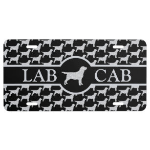 Labrador Cab Silver Glitzer - Niedlich Hunde Labra US Nummernschild