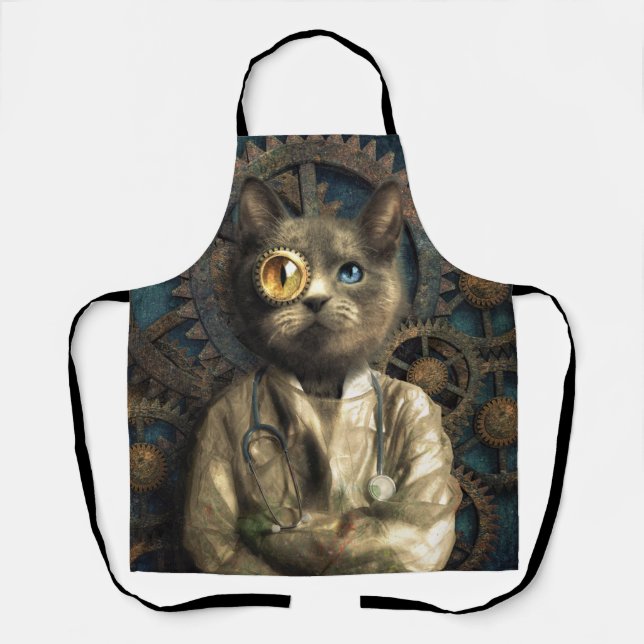 Labrador Cat All-over-Print-Schürze Schürze (Vorderseite)