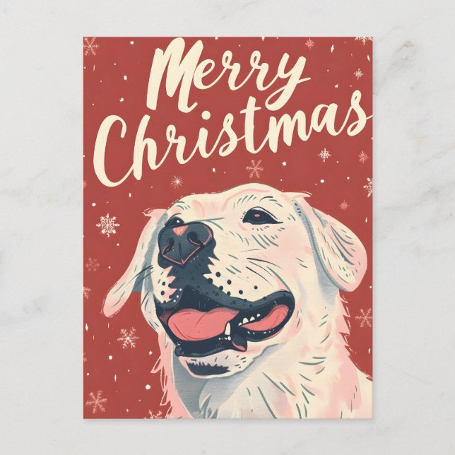 Labrador Christmas Feiertagspostkarte (Vorderseite)