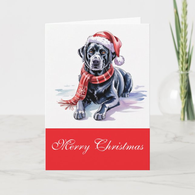 Labrador Christmas Greeting Card Karte (Vorderseite)