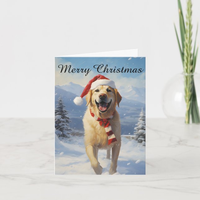 Labrador Christmas Karte (Vorderseite)