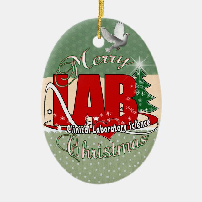 LABRADOR CHRISTMAS KLINISCHE LABORWISSENSCHAFT KERAMIK ORNAMENT (Vorne)