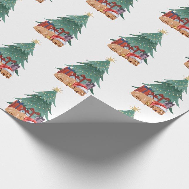 Labrador Christmas Tree Geschenkpapier (Ecke)
