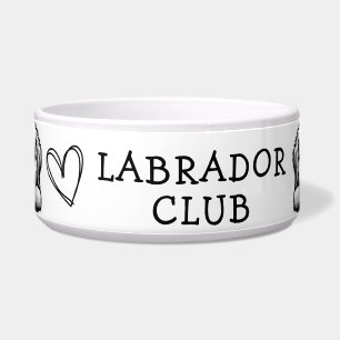 Labrador Club Black and White Theme Napf