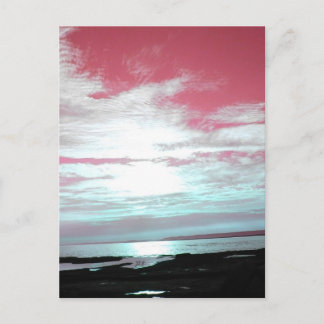 Labrador Coast Pink Skies and Beach Postkarte