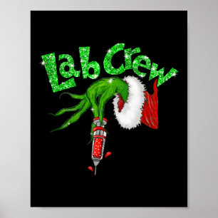 Labrador Crew Nurse Frohe Weihnachtslabor Xmas Paj Poster
