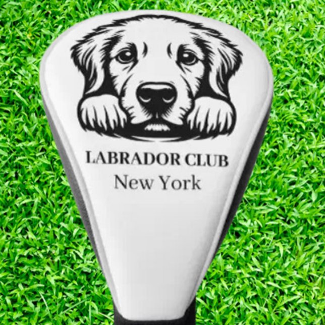 Labrador Custom Club Theme Golf Headcover (Simple and classic design is Lab puppy.)