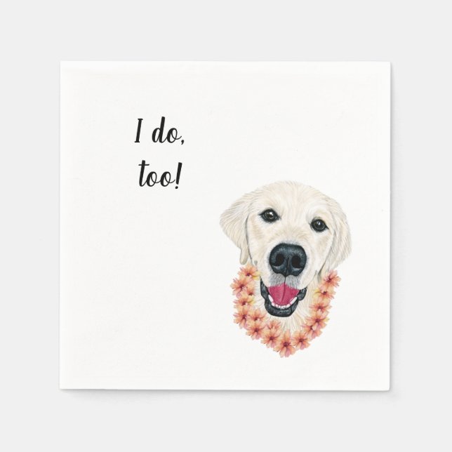 Labrador Custom Cocktail Napkin Serviette (Vorderseite)