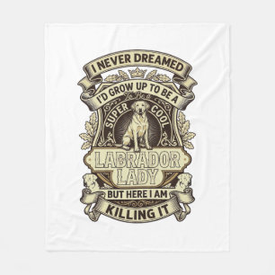 Labrador-Dame-Hund-Kronenschild_1 Fleecedecke