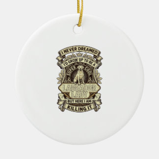 Labrador-Dame-Hund-Kronenschild_1 Keramik Ornament
