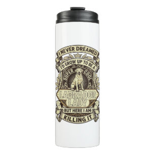 Labrador-Dame-Hund-Kronenschild_1 Thermosbecher