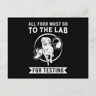 Labrador der Labrador zum Testen von Retriever Dog Postkarte