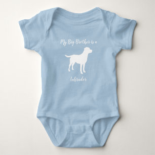 Labrador Dog Baby Shower Blue Boy Labrador Baby Strampler