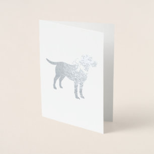Labrador Dog Baby Shower Blue Boy Labrador Folienkarte