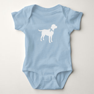 Labrador Dog Baby Shower Blue Boy Labrador Strampler