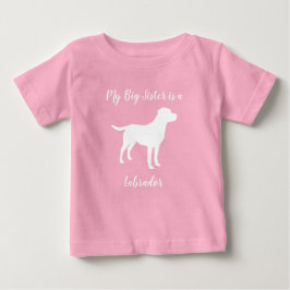 Labrador Dog Baby Shower Girl Labrador Pink Baby T-shirt