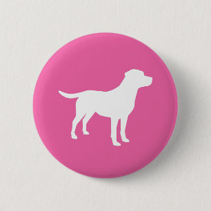 Labrador Dog Baby Shower Girl Labrador Pink Button