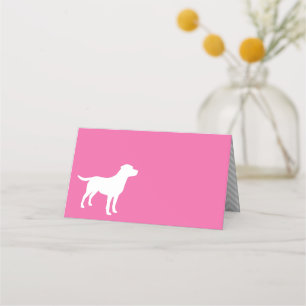 Labrador Dog Baby Shower Girl Labrador Pink Platzkarte