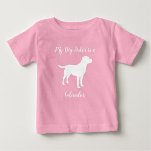 Labrador Dog Baby Shower Girl Labrador Pink T-shirt