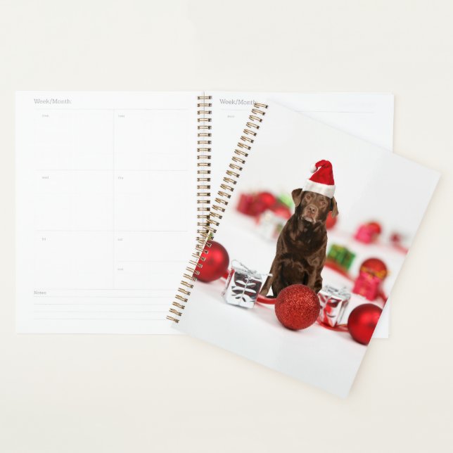 Labrador Dog Christmas w Geschenke Weihnachtsmannm Planer (Anzeige)