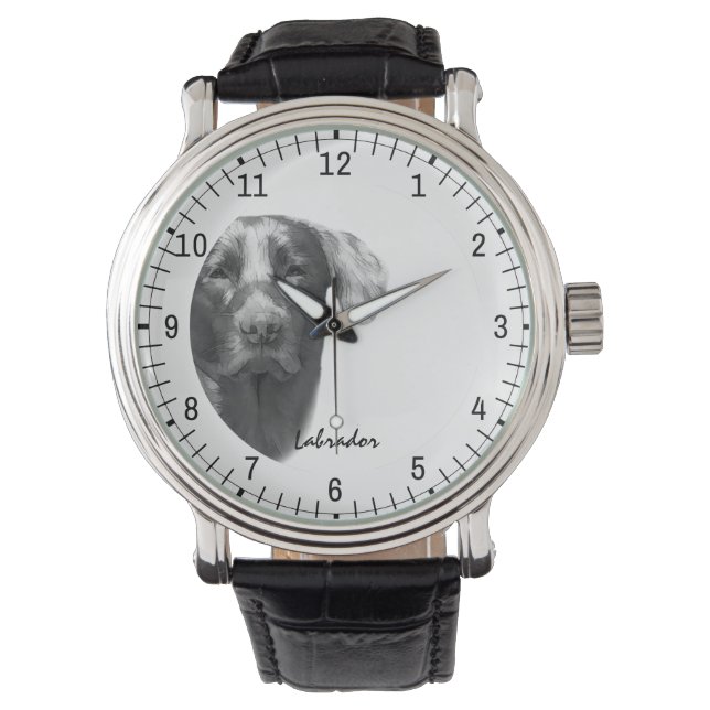 Labrador Dog elegant Armbanduhr (Vorderseite)