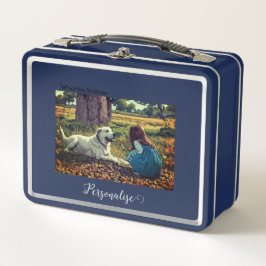 Labrador Dog Girl Woodland Woofter Pet Suitcase Metall Brotdose