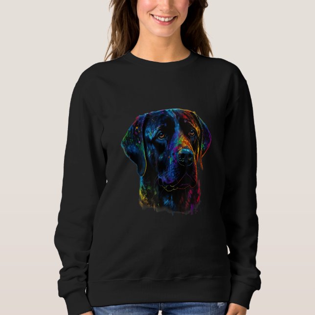 Labrador Dog Lab Lover Splash Graffiti Art Pet_2 Sweatshirt (Vorderseite)